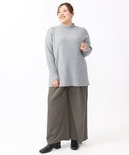 OLLAA26129 eur3(エウルキューブ) 【WEB先行販売】【大きいサイズ】タックワイドパンツ カーキ(36)