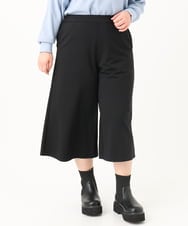 OLLBA27099 eur3(エウルキューブ) 【WEB先行販売】【大きいサイズ】ジャージーキュロットパンツ ブラック(94)