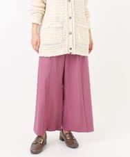 OLLCA08129 eur3(エウルキューブ) 【大きいサイズ】ストレッチワイドパンツ ピンク(03)