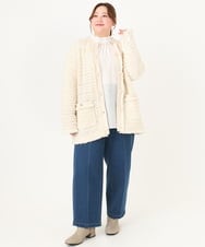 OLLCA09109 eur3(エウルキューブ) 【大きいサイズ】カーブデニムパンツ ブルー(55)