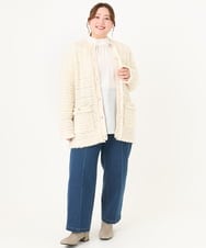 OLLCA09109 eur3(エウルキューブ) 【大きいサイズ】カーブデニムパンツ ブルー(55)