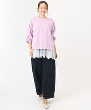 OLLCA09109 eur3(エウルキューブ) 【大きいサイズ】カーブデニムパンツ ネイビー(57)