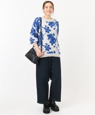 OLLCA09109 eur3(エウルキューブ) 【大きいサイズ】カーブデニムパンツ ネイビー(57)