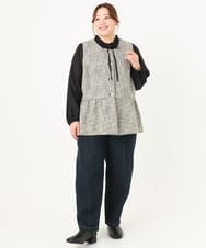 OLLCA09109 eur3(エウルキューブ) 【大きいサイズ】カーブデニムパンツ ネイビー(57)