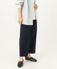 OLLEA22099 eur3(エウルキューブ) 【大きいサイズ】さらさらストレッチワイドパンツ ネイビー(57)