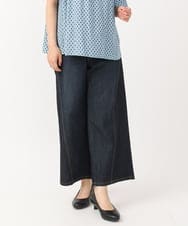 OLLJV03099 eur3(エウルキューブ) 【大きいサイズ】ワイドストレッチデニム ネイビー(57)