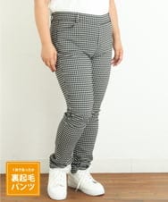 OLLLP08075 eur3(エウルキューブ) 【大きいサイズ】裏起毛ストレッチスリムパンツ ダークグレー(93)