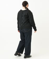 OLLLV07099 eur3(エウルキューブ) 【大きいサイズ】ブロッキングデニムパンツ ネイビー(57)