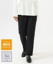 OLLLV31089 eur3(エウルキューブ) 【大きいサイズ】さらさらストレッチストレート裏起毛パンツ ブラック(94)