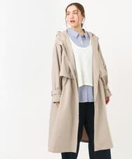 OLUCA01199 eur3(エウルキューブ) 【大きいサイズ】フーディートレンチコート ベージュ(82)