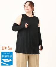 OZTJV01029 eur3(エウルキューブ) 【接触冷感/UVカット】アームカバー ブラック(94)