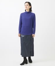 PHKAB13150 GEORGES RECH(小さいサイズ)(メゾン ドゥ サンク) カシミヤ混ボトルネックジャージーカットソー ライトグレー