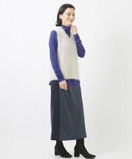 PHKAB13150 GEORGES RECH(小さいサイズ)(メゾン ドゥ サンク) カシミヤ混ボトルネックジャージーカットソー ライトグレー