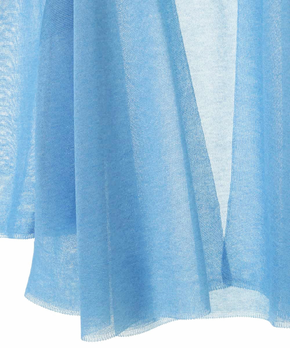 PJSHW11320 CHRISTIAN AUJARD Lサイズ(クリスチャン・オジャール Lサイズ) [冷房対策・アンサンブル対応]シアーニット羽織り ブルー
