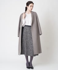 セットアップ対応]ツイードAラインスカート(ミモレ丈スカート