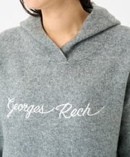 PZFAB26290 GEORGES RECH(ジョルジュ・レッシュ) ロゴ刺繍フーディニット ライトグレー