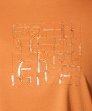 PZKHX12150 GEORGES RECH(ジョルジュ・レッシュ) [接触冷感]ロゴ刺繍スパンコールAラインカットソー ライトグレー