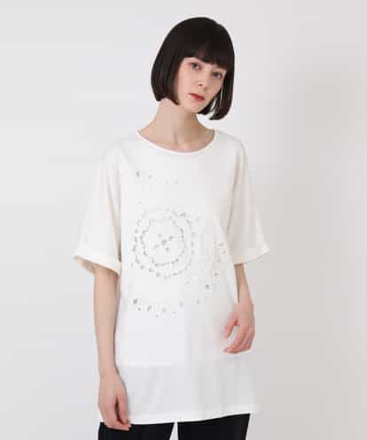 HIROKO BIS(ヒロコ ビス) カットワーク刺繍デザインTシャツ /洗濯機で洗える ホワイト/白 9