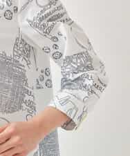 REBGW65290 HIROKO BIS(ヒロコ ビス) 幾何学POPチュニックシャツ /洗濯機で洗える ホワイト