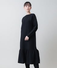 RHFEA11890 HIROKO KOSHINO(ヒロココシノ) デザインヘムニットワンピース /日本製 レッド