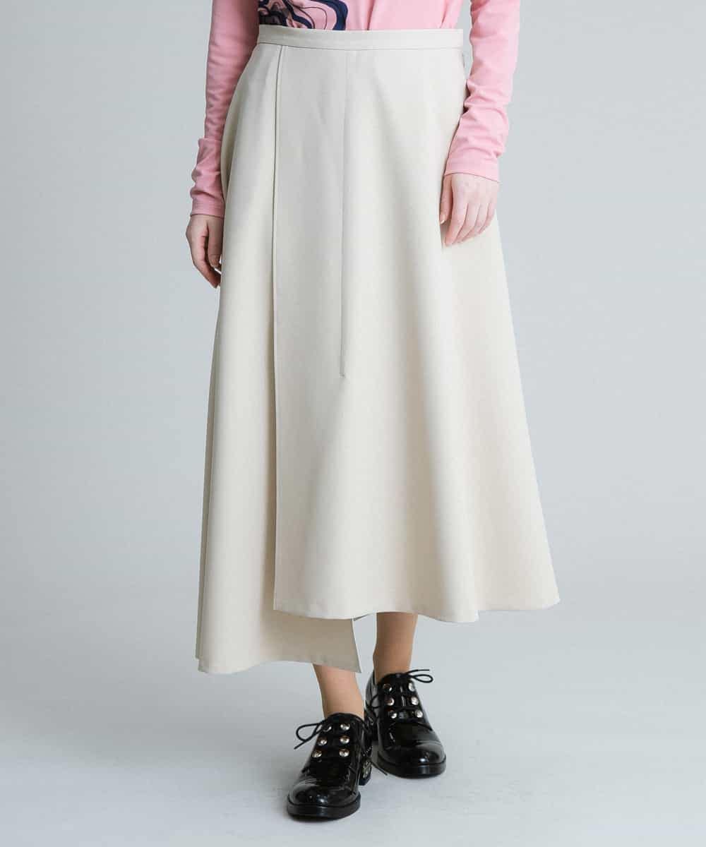 日本製デザイナーズ 定価42,900円 スカートレイヤードパンツ