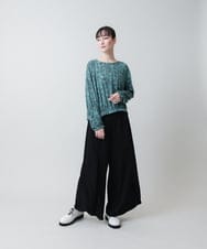 RHKEA23490 HIROKO KOSHINO(ヒロココシノ) レースモチーフプリントカットソー グリーン