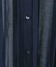 RLBHV51280 HIROKO BIS GRANDE(ヒロコ ビス グランデ) 【大きいサイズ】ピンタックフレアロング丈ブラウス /洗濯機で洗える ネイビー
