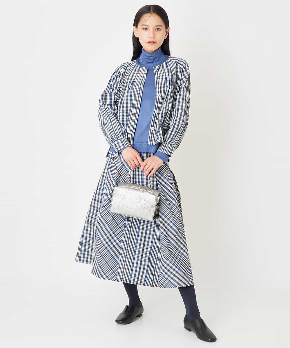 洗える】先染めチェックデザインスカート(ミモレ丈スカート) | HIROKO