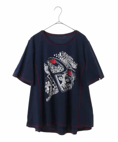 RLKGX02210  【大きいサイズ】ステッチアクセントTシャツ /洗える