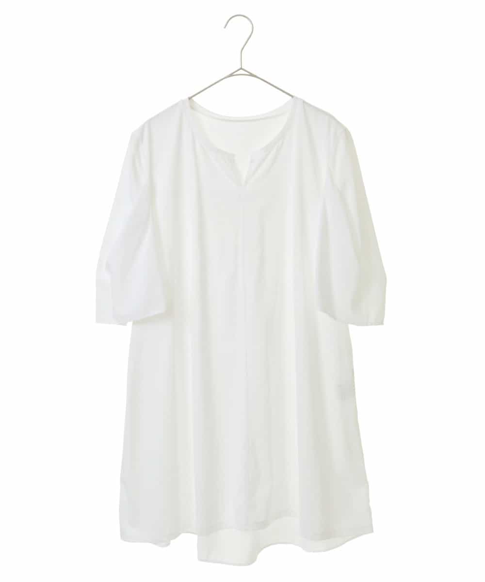 RLKHV16180 HIROKO BIS GRANDE 【大きいサイズ】袖コンシャスドッキングTシャツ /洗濯機で洗える
