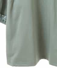 RMKGW81230 HIROKO BIS GRANDE(ヒロコ ビス グランデ) 【大きいサイズ】レースジョイントバルーンスリーブカットソー /洗濯機で洗える グリーン