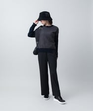 RSFAB12330 TRUNK HIROKO KOSHINO(ヒロココシノ) アシンメトリーデザインニットプルオーバー/日本製/洗える ネイビー