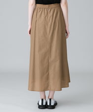 RSHHW03430 TRUNK HIROKO KOSHINO(ヒロココシノ) ドロストデザインパンチングタフタスカート /洗える ベージュ