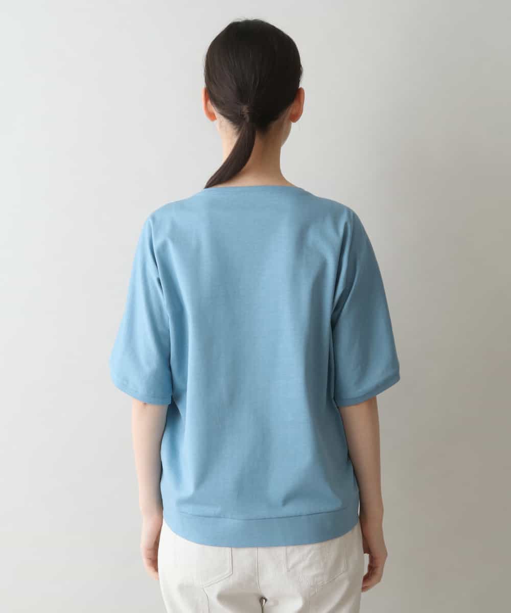 スプレーロゴプリントTシャツ/日本製/洗える(カットソー・Tシャツ 