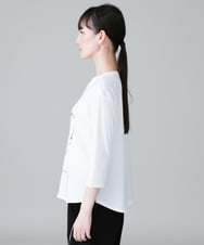 RSKHW15260 TRUNK HIROKO KOSHINO(ヒロココシノ) イラストスパンコールオリジナルTシャツ/日本製/洗える ホワイト