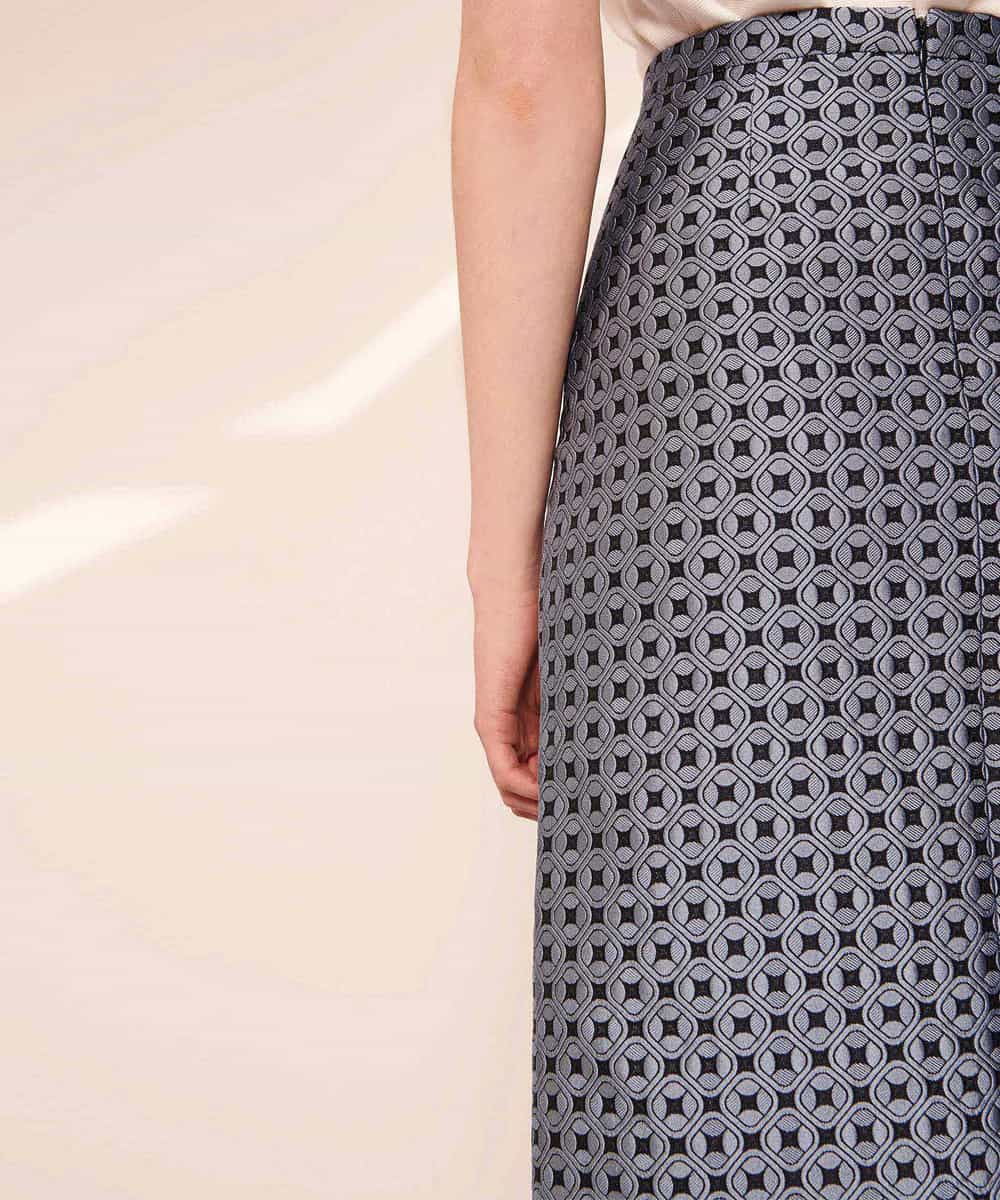 Geometric jacquard skirt(ひざ丈スカート) | TARA JARMON(タラ