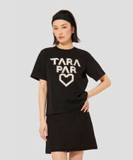 VZKAC04250 TARA JARMON(タラ ジャーモン) コットンジャージーダブルTシャツ ブラック