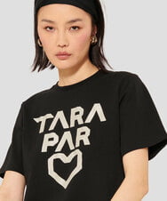 VZKAC04250 TARA JARMON(タラ ジャーモン) コットンジャージーダブルTシャツ ブラック