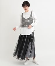 ZMKEB08079 al'aise modulation(アレーズモジュレーション) エンボスロゴコットンTシャツ ベージュ