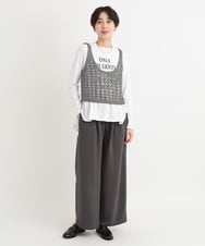 ZMKGB20080 al'aise modulation(アレーズモジュレーション) ロゴプリントロングTシャツ ホワイト