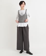 ZMKGB20080 al'aise modulation(アレーズモジュレーション) ロゴプリントロングTシャツ ホワイト