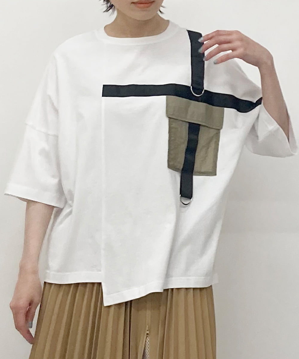 グログランテープデザインカットソー(カットソー・Tシャツ) | al'aise