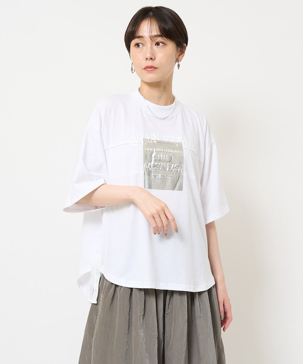 ZMKIW04098 al'aise modulation サイドジップTシャツ