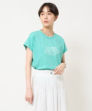 ZMKIW11080 al'aise modulation(アレーズモジュレーション) 【日本製】ロゴTシャツ ライトグリーン